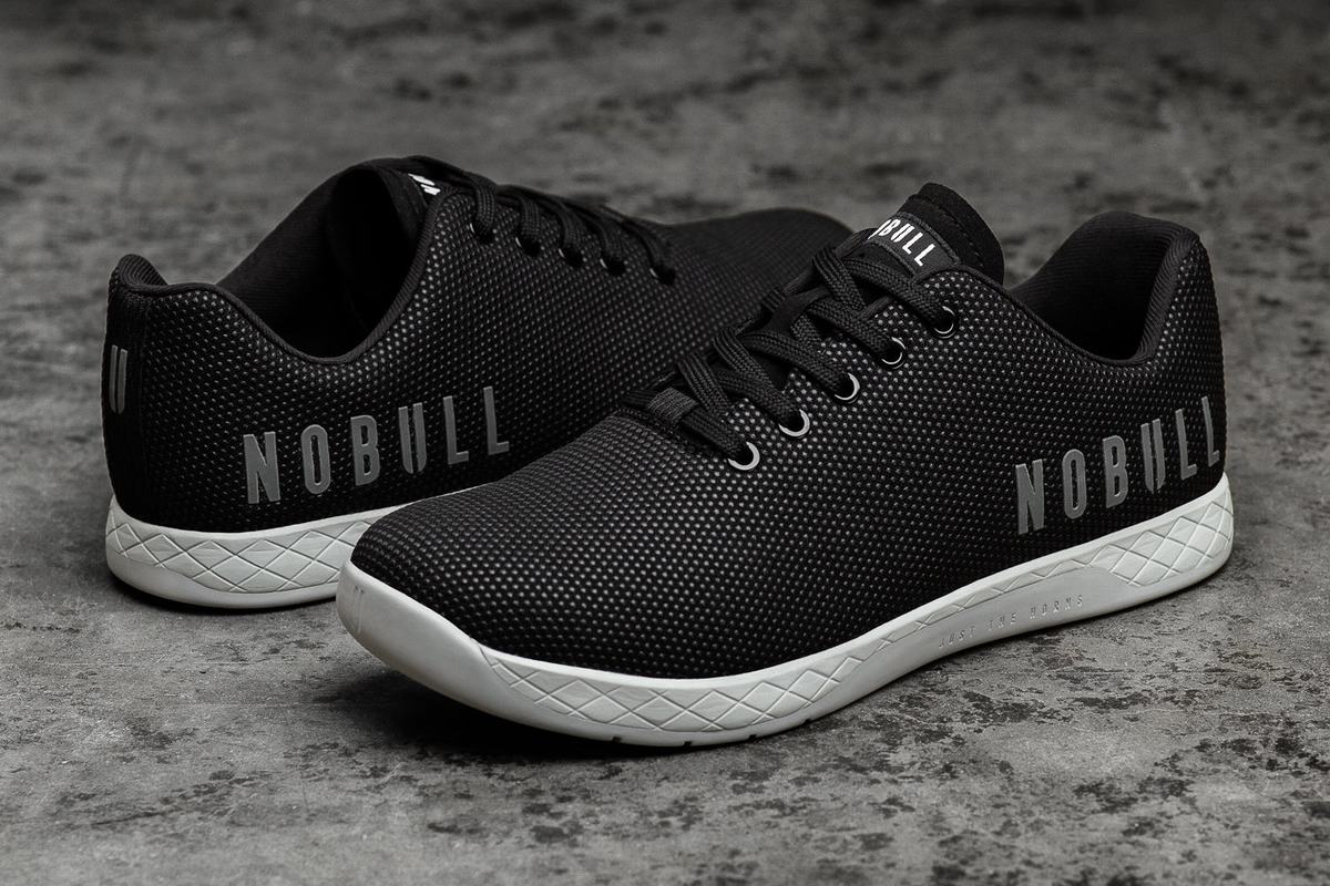 Nobull Superfabric Trainer Fitness Schoenen Dames Zwart Grijs | 562980-YQS