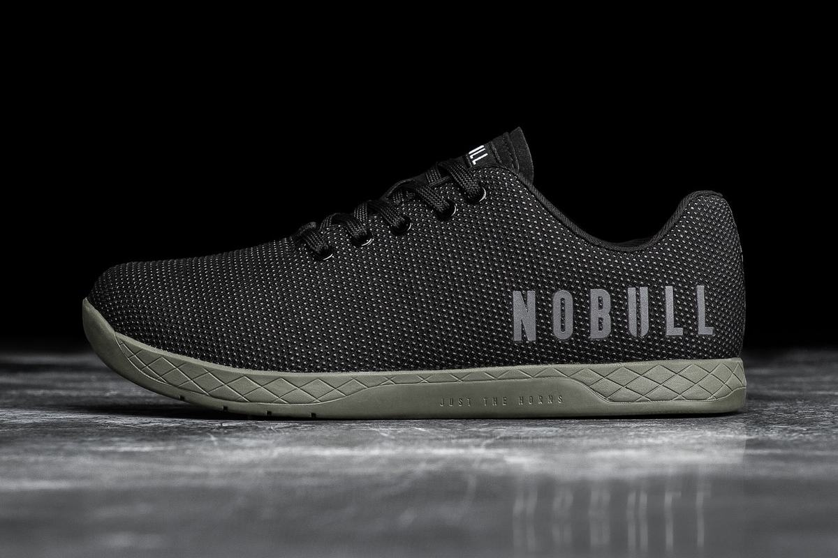 Nobull Superfabric Trainer Fitness Schoenen Heren Zwart Donkergroen | 582930-CKD