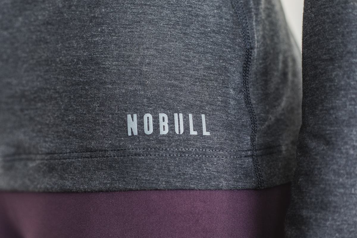 Nobull T-Shirt Lange Mouw Dames Diepgrijs | 042816-HOD