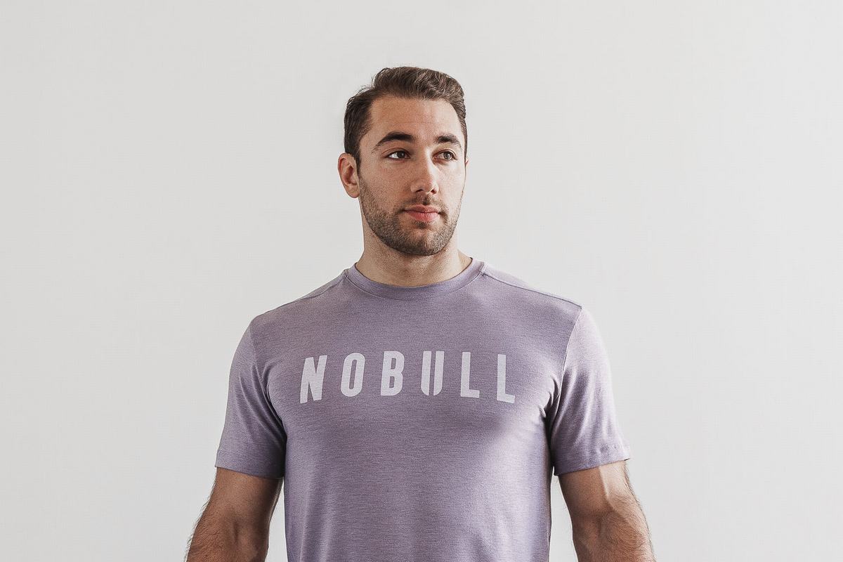 Nobull T-shirts Heren Lavendel | 596017-BCM