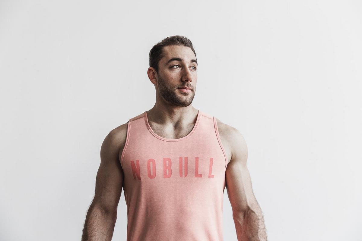 Nobull Tank Tanktop Heren Lichtkoraal | 786320-XQI