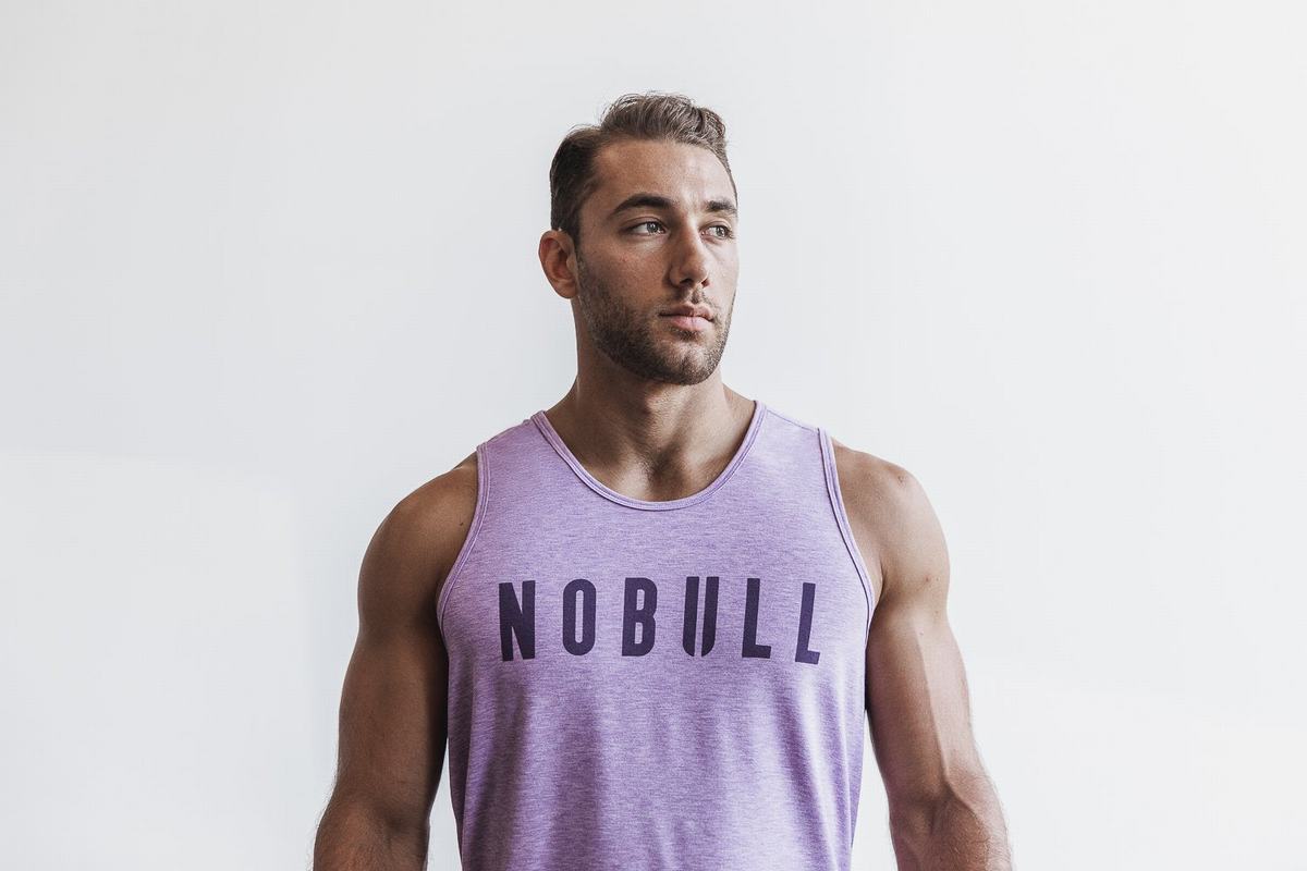 Nobull Tank Tanktop Heren Paars | 247610-RUK