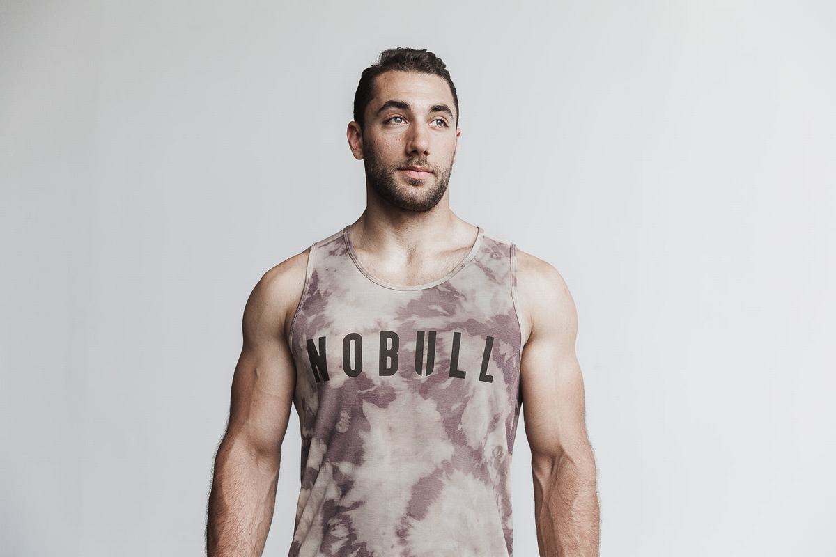 Nobull Tank Tie-Dye Tanktop Heren Bruin | 305741-MIO