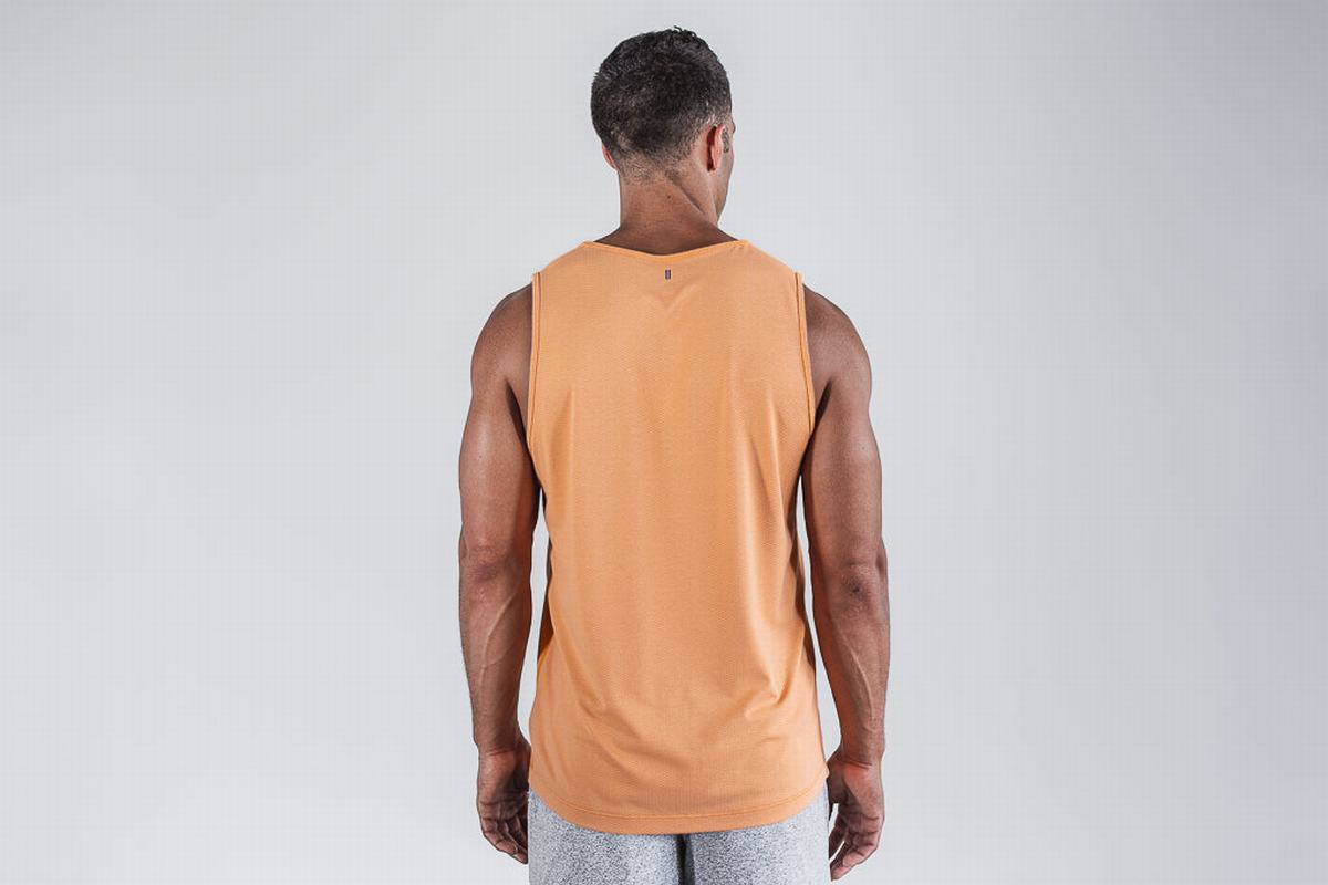 Nobull Textured Tank Tanktop Heren Geel | 659810-WBX