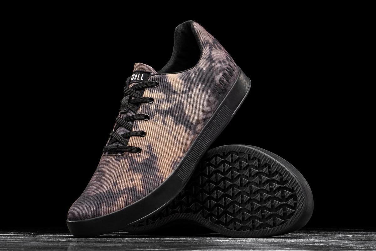 Nobull Tie-Dye Canvas Trainer Fitness Schoenen Heren Toffee | 173628-XUW