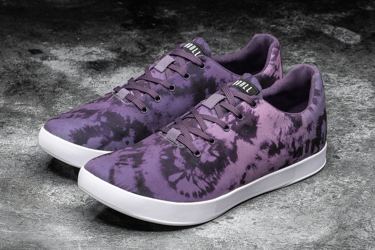 Nobull Tie-Dye Canvas Trainer Fitness Schoenen Dames Paars | 397852-OQC