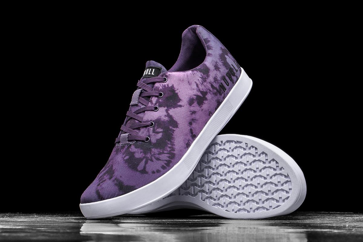 Nobull Tie-Dye Canvas Trainer Fitness Schoenen Dames Paars | 397852-OQC