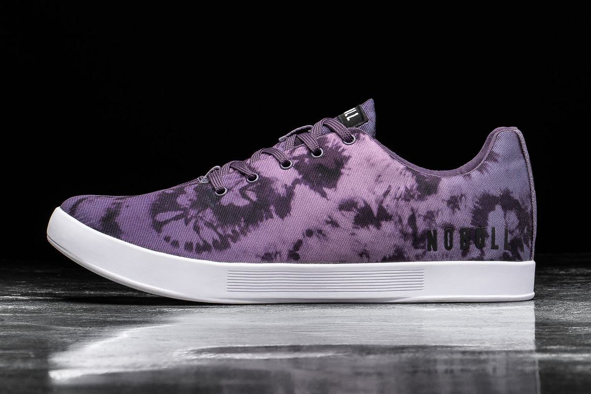 Nobull Tie-Dye Canvas Trainer Fitness Schoenen Dames Paars | 397852-OQC