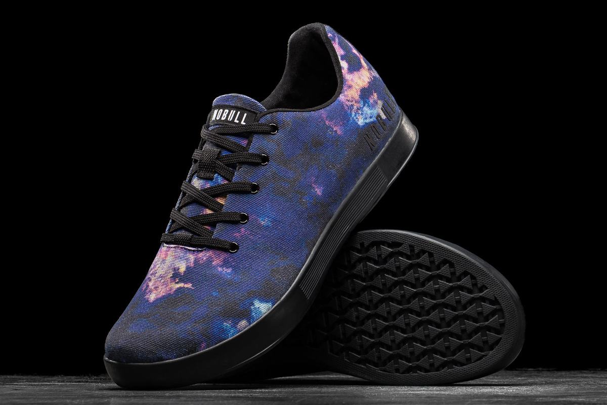 Nobull Tie-Dye Canvas Trainer Fitness Schoenen Dames Paars Zwart | 462903-ZDO