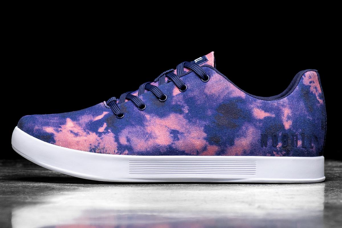 Nobull Tie-Dye Canvas Trainer Fitness Schoenen Heren Indigo Roze | 982475-IQB