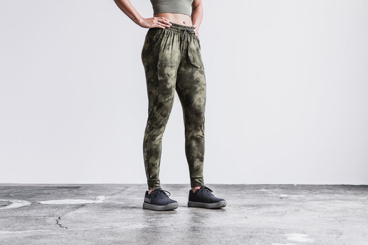 Nobull Tie-Dye Joggingbroeken Dames Groen | 104729-PYK