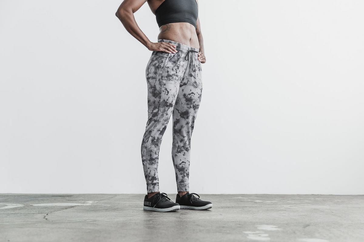 Nobull Tie-Dye Joggingbroeken Dames Zwart | 518639-TKM