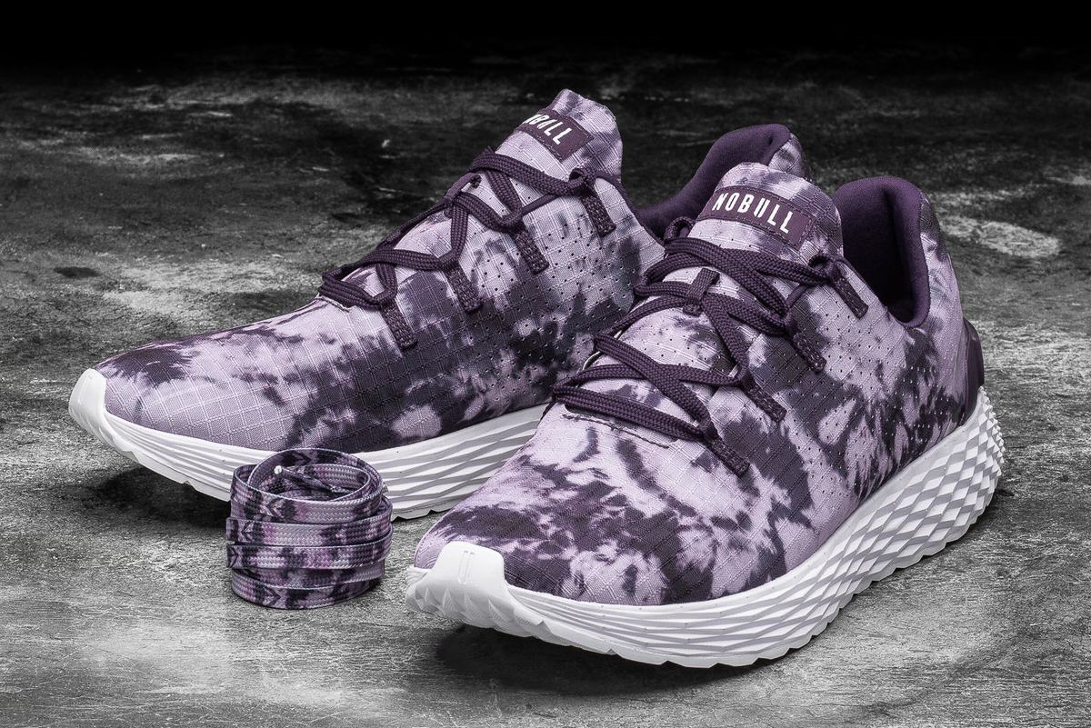 Nobull Tie-Dye Ripstop Runner Loopschoenen Dames Paars | 624517-BOQ