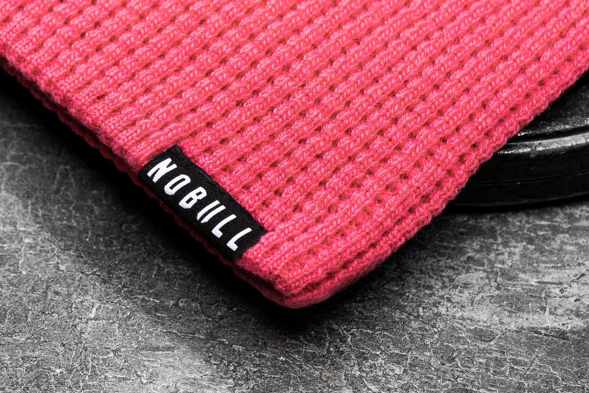 Nobull Waffle Beanie Neon Muts Dames Roze | 104572-QHM