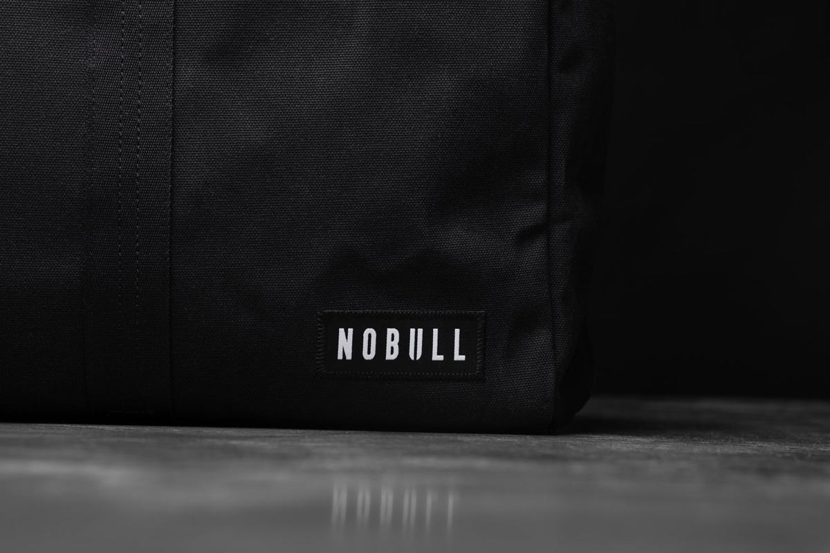 Nobull Waxed Canvas Duffle Sporttas Dames Zwart | 208736-GYR