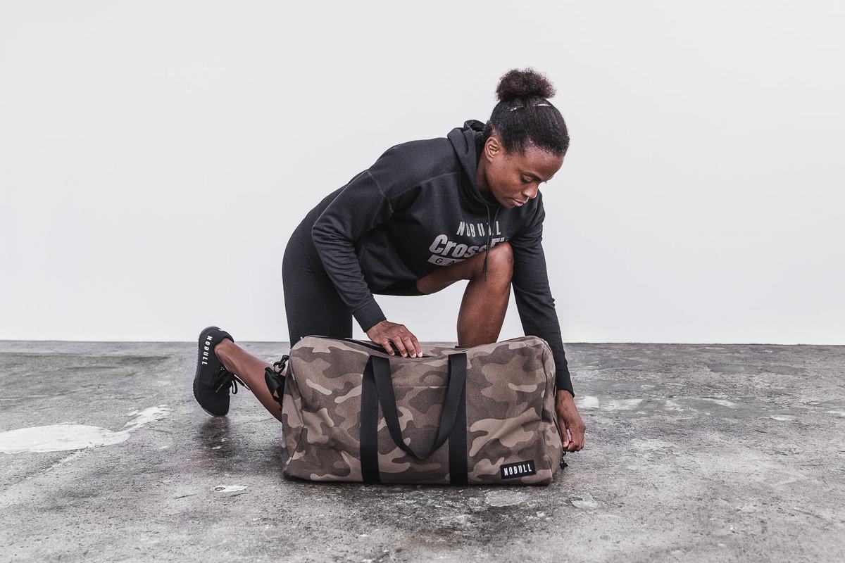 Nobull Waxed Canvas Duffle Sporttas Dames Camo | 786025-TJP