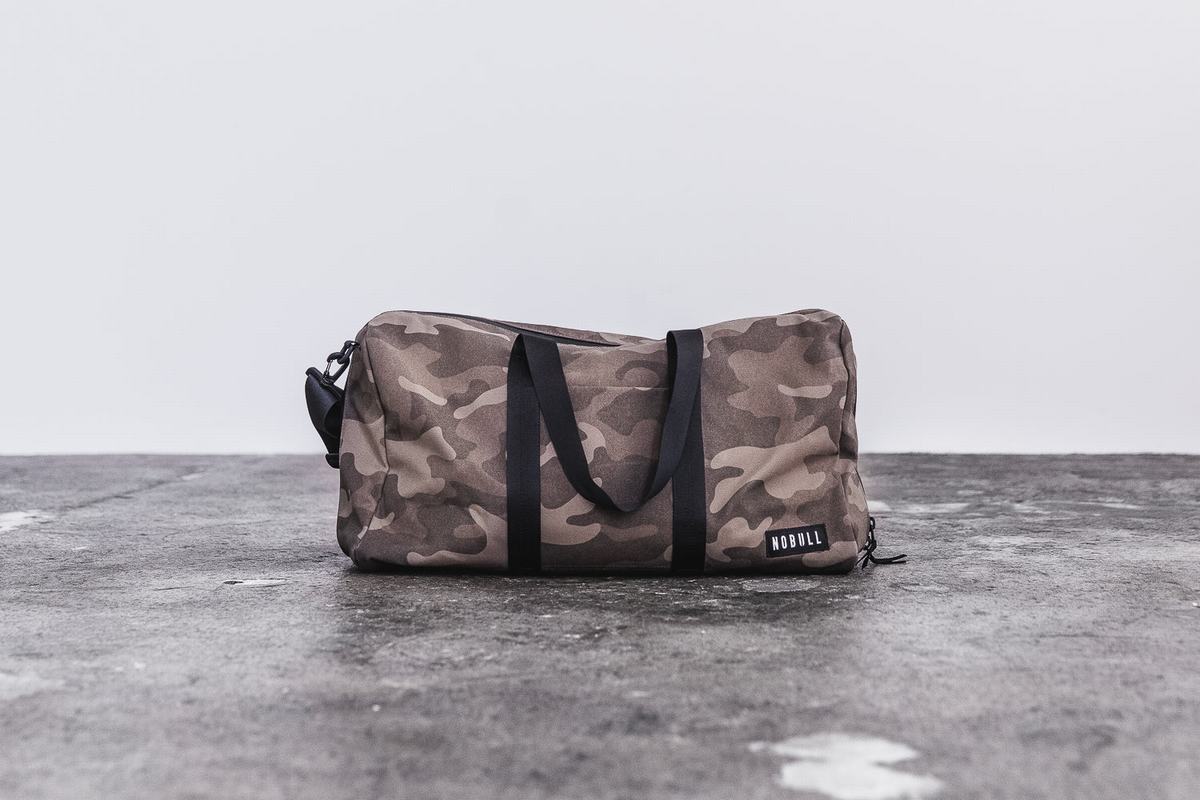 Nobull Waxed Canvas Duffle Sporttas Dames Camo | 786025-TJP