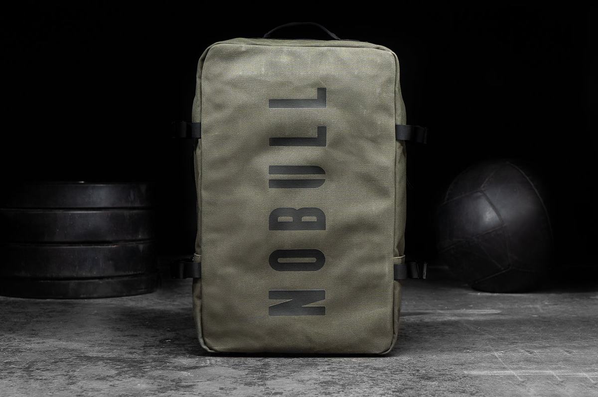 Nobull Waxed Canvas Duffleback Sporttas Dames Olijfgroen | 071649-RMJ