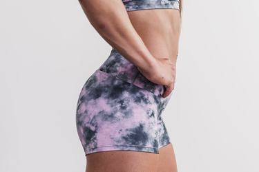 Nobull 2" Tie-Dye Korte Broek Dames Roze | 562083-SDA