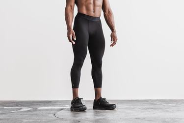 Nobull 3/4 Compression Tight Hardloopbroek Heren Zwart | 182409-FJA