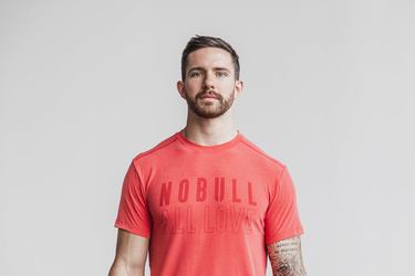 Nobull All Love T-shirts Heren Rood | 953687-GEY