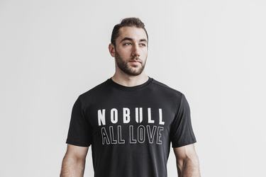 Nobull All Love T-shirts Heren Zwart | 417036-XCS