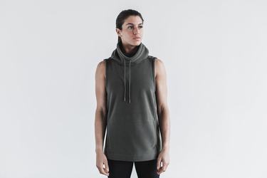 Nobull Arctic Mouwloos Cowl Sweatshirts Dames Donkergrijs | 675318-WMA