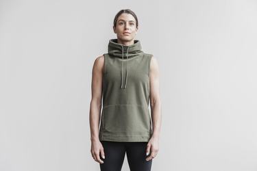 Nobull Arctic Mouwloos Cowl Sweatshirts Dames Groen | 972638-CGP