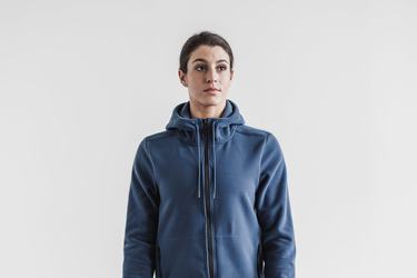 Nobull Arctic Zip-up Jassen Dames Grijs Blauw | 412956-YNM