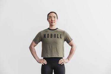 Nobull Boxy T-shirts Dames Groen | 079831-WNA