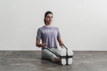 Nobull Boxy T-shirts Dames Lavendel | 715309-BNK