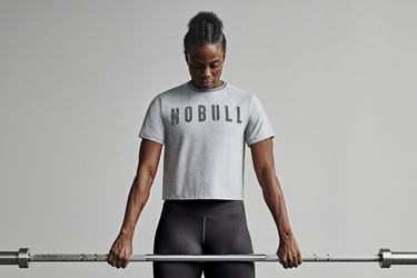 Nobull Boxy T-shirts Dames Lichtgrijs | 042783-ZWQ