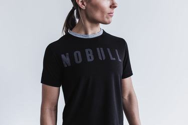 Nobull Boxy T-shirts Dames Zwart | 498027-KJA