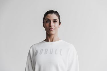 Nobull Crew Sweatshirts Dames Wit | 029854-SWF