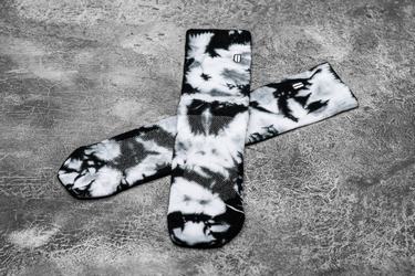 Nobull Crew Tie-Dye Sokken Dames Wit Zwart | 762901-ZFH