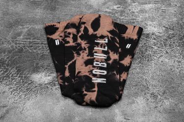 Nobull Crew Tie-Dye Sokken Dames Zwart | 736402-AMX