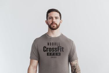 Nobull Crossfit Open® 2022 T-shirts Heren Lichtbruin | 132507-LAK