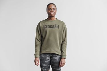 Nobull Crossfit® Crew Sweatshirts Dames Groen | 480237-KWG