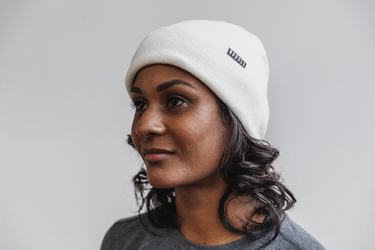 Nobull Cuffed Beanie Muts Dames Wit | 123769-GVX