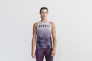 Nobull High-Neck Dip-Dye Tank Tanktop Dames Paars | 269571-YUJ