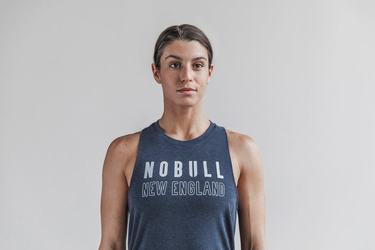 Nobull High-Neck New England Tank Tanktop Dames Donkerblauw | 507418-DGT