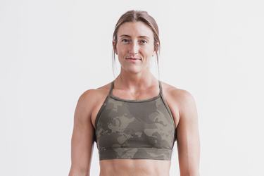 Nobull High-Neck Sport Bh Dames Camo | 051379-ARZ