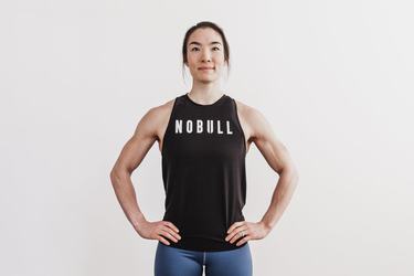 Nobull High-Neck Tank Classic Colors Tanktop Dames Zwart Wit | 431802-VZC