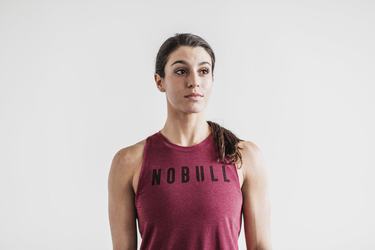 Nobull High-Neck Tank Classic Colors Tanktop Dames Rood | 871254-JXZ