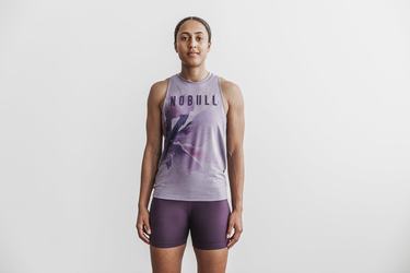 Nobull High-Neck Tank Tanktop Dames Lavendel | 065478-YTL