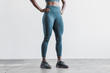 Nobull High-Rise 7/8 Tight Matte Hardloopbroek Dames Diepturquoise | 698342-OCF