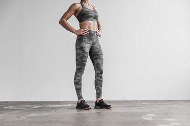 Nobull High-Rise Tight Hardloopbroek Dames Donkercamo | 785349-RSF