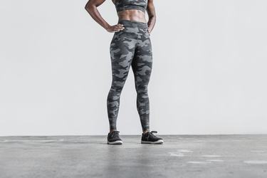 Nobull High-Rise Tight Hardloopbroek Dames Donkergrijs Camo | 914823-OTB