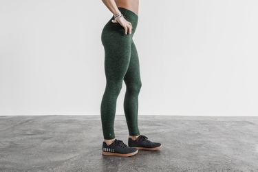 Nobull High-Rise Tight Matte Hardloopbroek Dames Groen | 731645-QXD