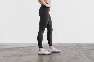 Nobull High-Rise Tight Plush Heather Hardloopbroek Dames Zwart | 950183-EMV